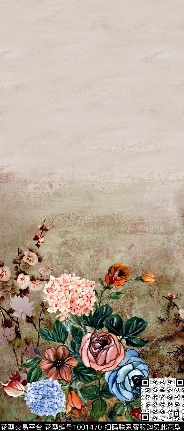 数码华亿平台花卉女装数码印花华亿平台下载（图片编号: 1001470） - 瓦栏（Walan）