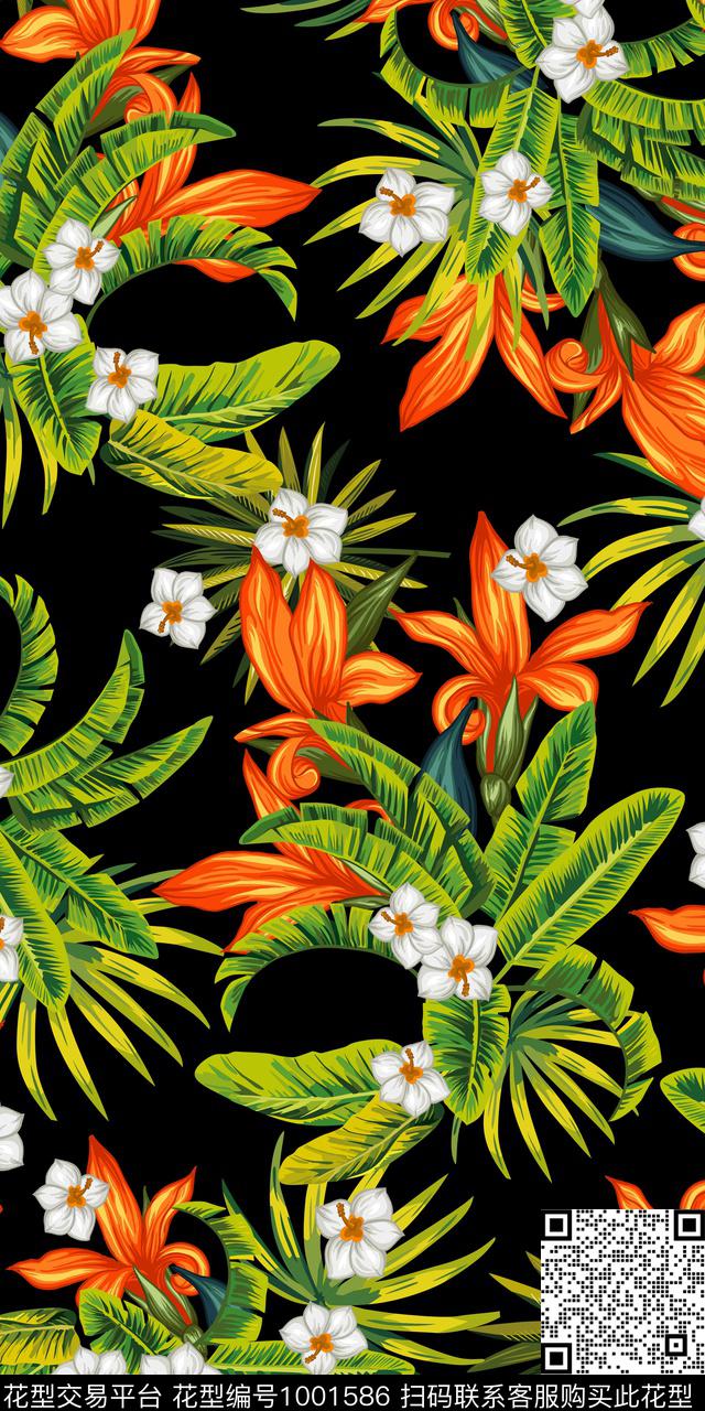 数码华亿平台花卉女装数码印花华亿平台下载（图片编号: 1001586） - 瓦栏（Walan）