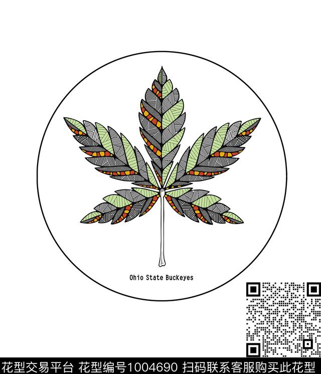 动物抽象潮牌数码印花华亿平台下载（图片编号: 1004690） - 瓦栏（Walan）