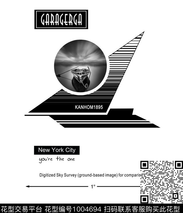 抽象男装几何数码印花华亿平台下载（图片编号: 1004694） - 瓦栏（Walan）