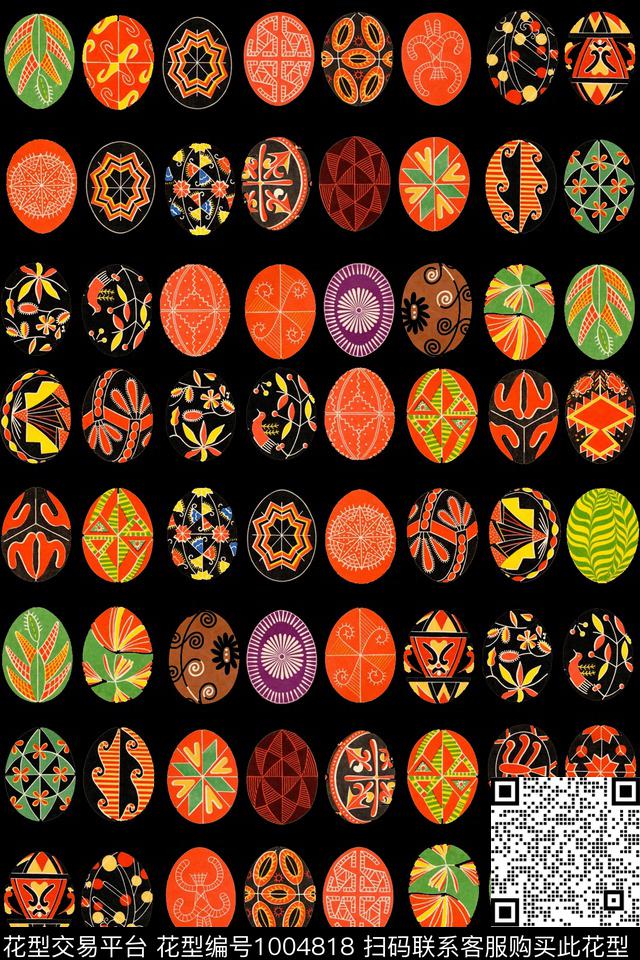 民族风男装花卉传统印花华亿平台下载（图片编号: 1004818） - 瓦栏（Walan）