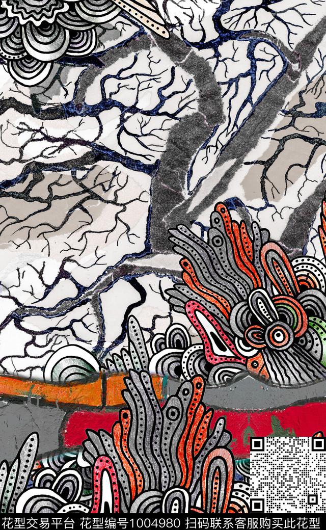 数码华亿平台民族风波西米亚数码印花华亿平台下载（图片编号: 1004980） - 瓦栏（Walan）