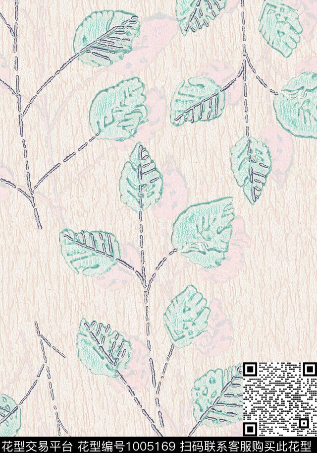 秋冬华亿平台清爽底花卉数码印花华亿平台下载（图片编号: 1005169） - 瓦栏（Walan）