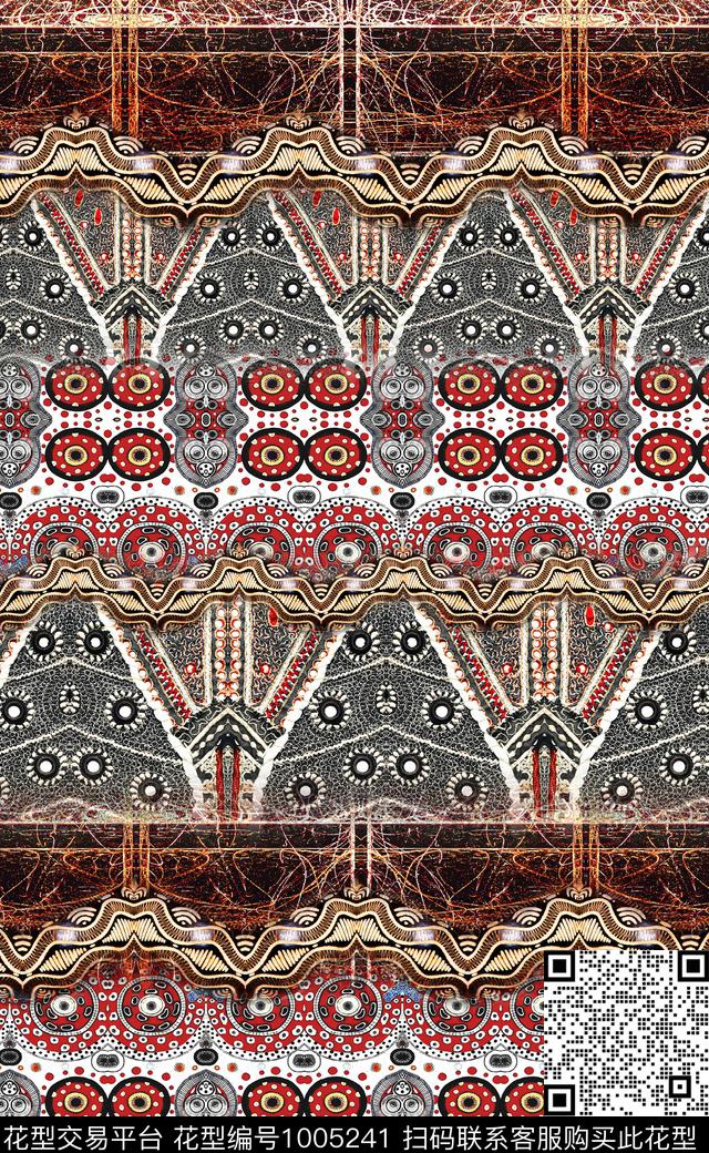 数码华亿平台民族风波西米亚数码印花华亿平台下载（图片编号: 1005241） - 瓦栏（Walan）