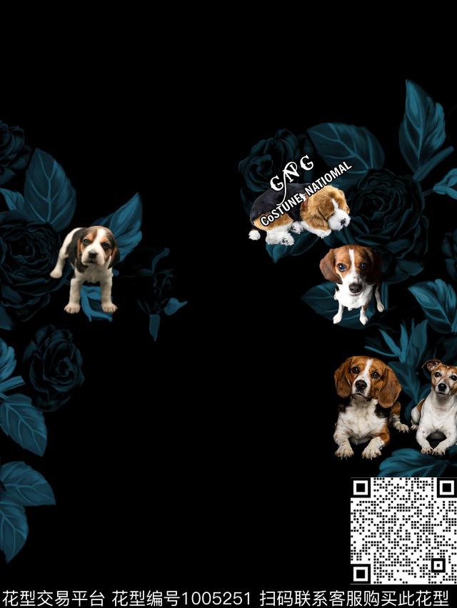 男装花卉潮牌数码印花华亿平台下载（图片编号: 1005251） - 瓦栏（Walan）