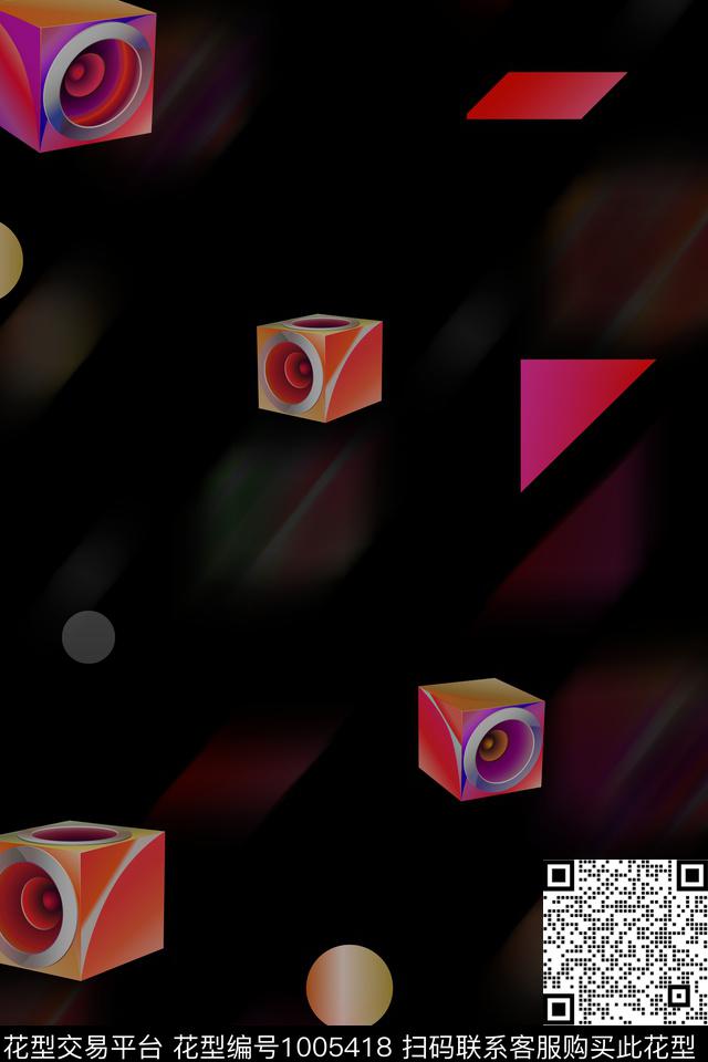 音乐抽象男装数码印花华亿平台下载（图片编号: 1005418） - 瓦栏（Walan）