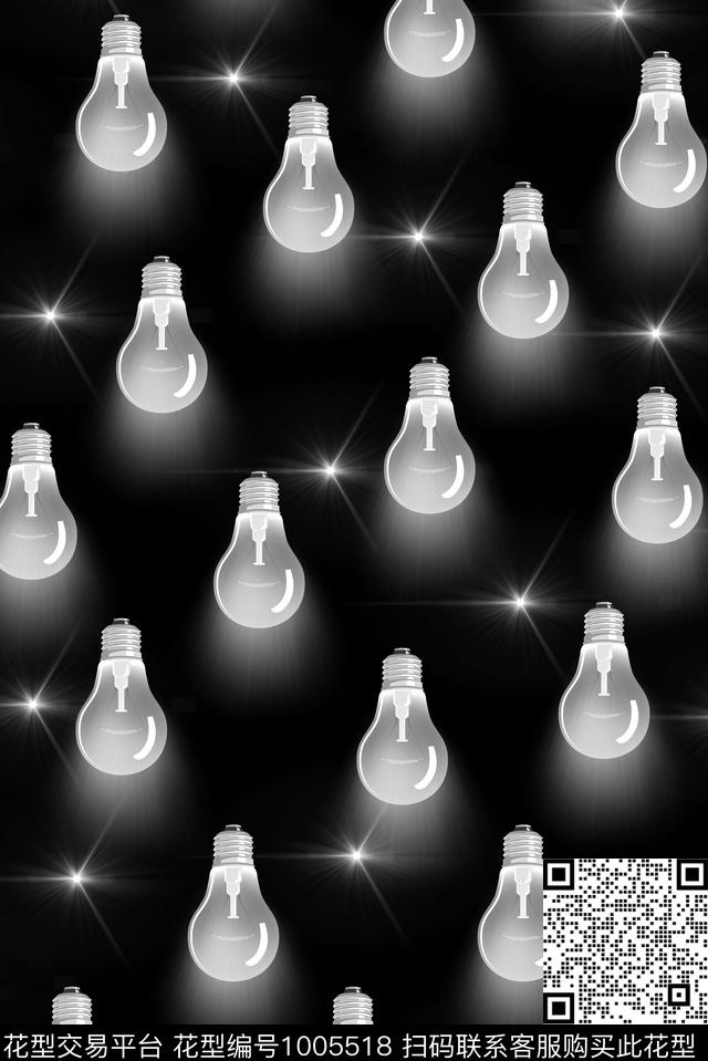 春夏华亿平台趣味黑白华亿平台数码印花华亿平台下载（图片编号: 1005518） - 瓦栏（Walan）