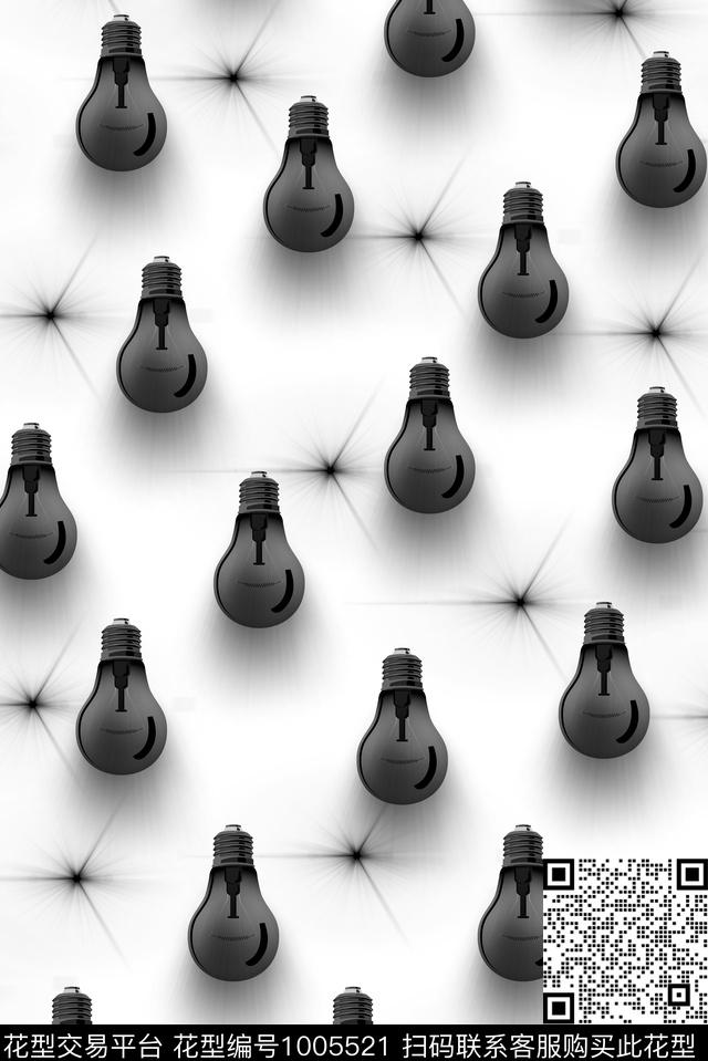 春夏华亿平台趣味黑白华亿平台数码印花华亿平台下载（图片编号: 1005521） - 瓦栏（Walan）