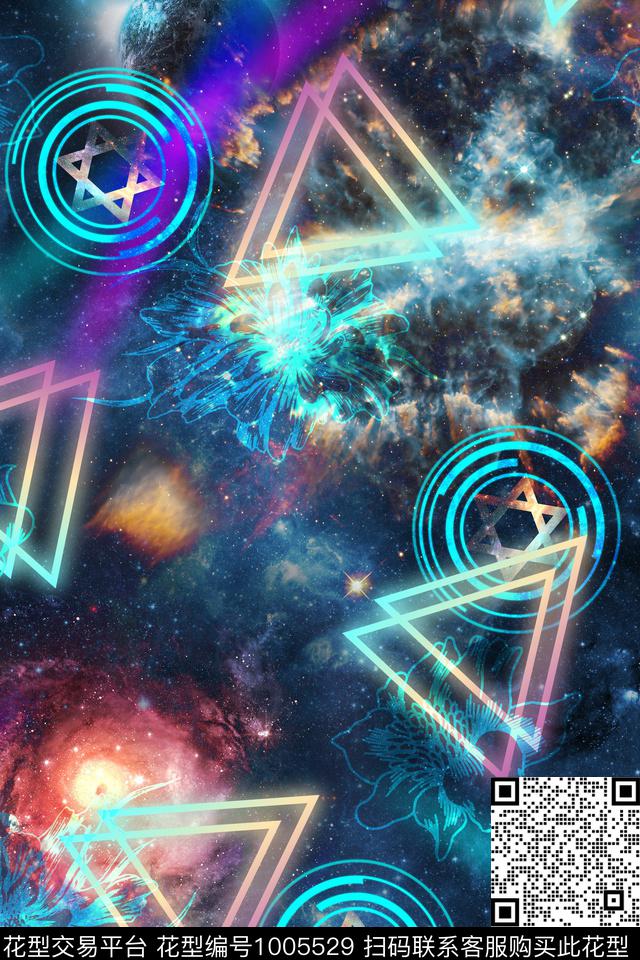 三角形趣味抽象数码印花华亿平台下载（图片编号: 1005529） - 瓦栏（Walan）