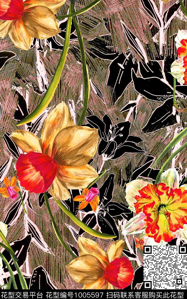 数码华亿平台民族风肌理数码印花华亿平台下载（图片编号: 1005597） - 瓦栏（Walan）