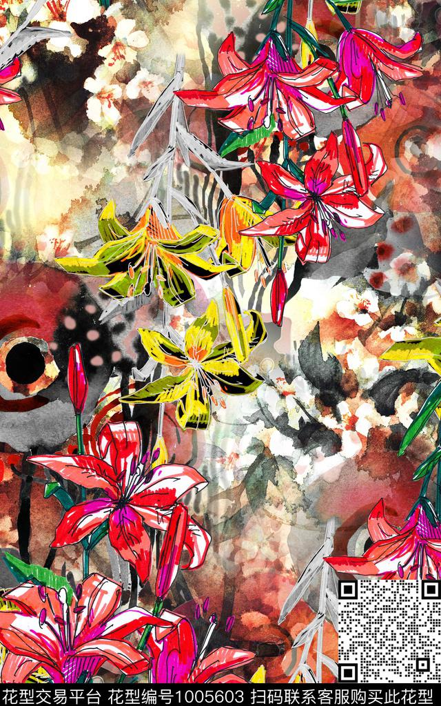 数码华亿平台民族风肌理数码印花华亿平台下载（图片编号: 1005603） - 瓦栏（Walan）