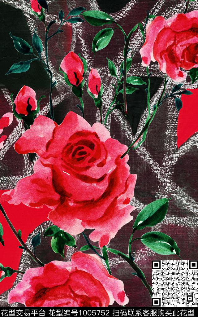 数码华亿平台肌理花卉数码印花华亿平台下载（图片编号: 1005752） - 瓦栏（Walan）