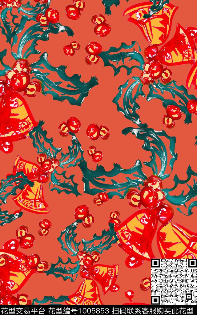 彩底花卉小碎花笔触数码印花华亿平台下载（图片编号: 1005853） - 瓦栏（Walan）