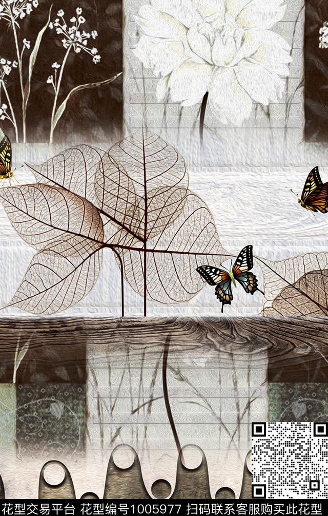 数码华亿平台抽象花卉数码印花华亿平台下载（图片编号: 1005977） - 瓦栏（Walan）