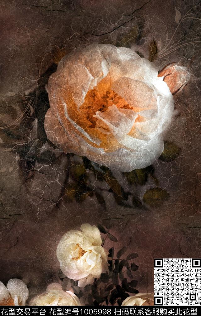 数码华亿平台花卉定位花数码印花华亿平台下载（图片编号: 1005998） - 瓦栏（Walan）