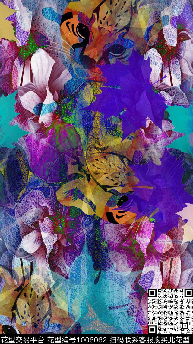 枫叶花卉动物数码印花华亿平台下载（图片编号: 1006062） - 瓦栏（Walan）