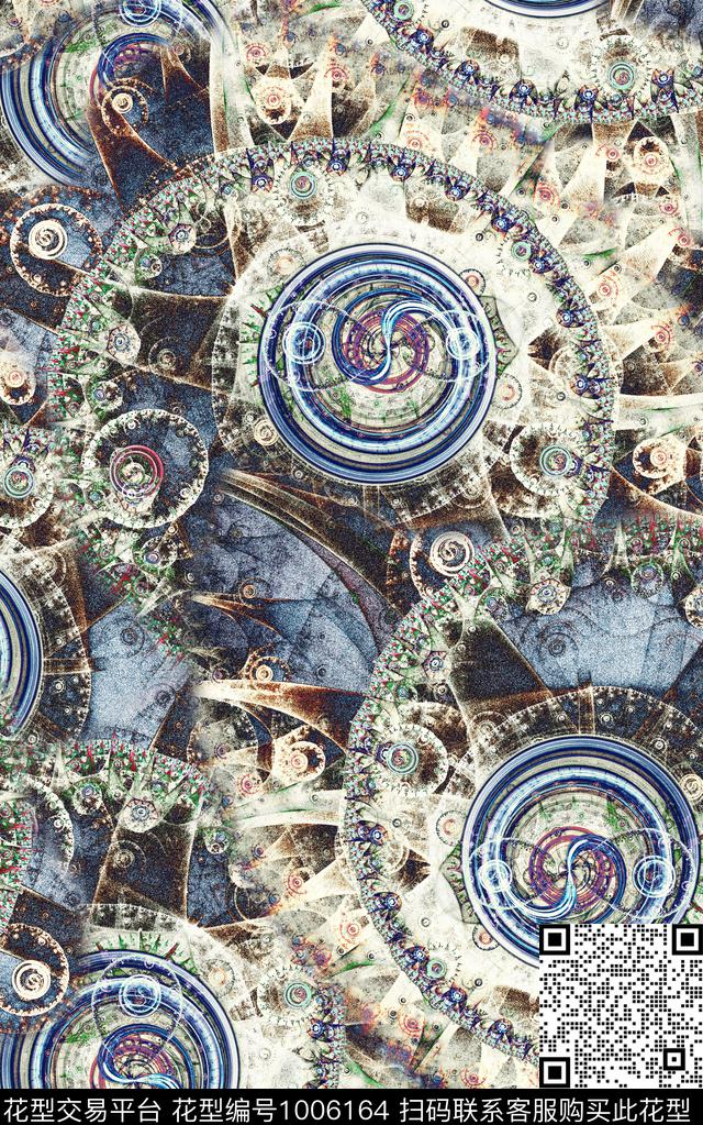 民族风抽象几何数码印花华亿平台下载（图片编号: 1006164） - 瓦栏（Walan）