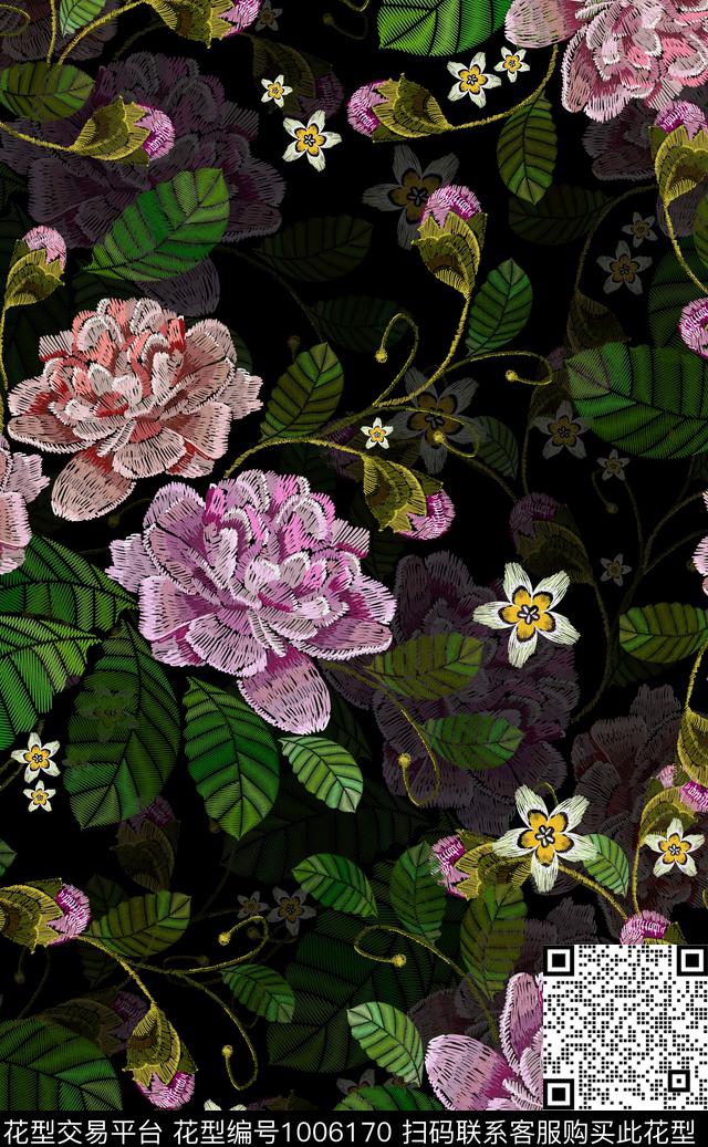 数码华亿平台花卉潮牌数码印花华亿平台下载（图片编号: 1006170） - 瓦栏（Walan）