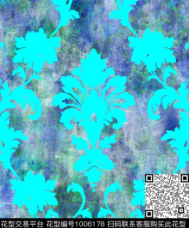 欧洲大马士革复古传统印花华亿平台下载（图片编号: 1006178） - 瓦栏（Walan）