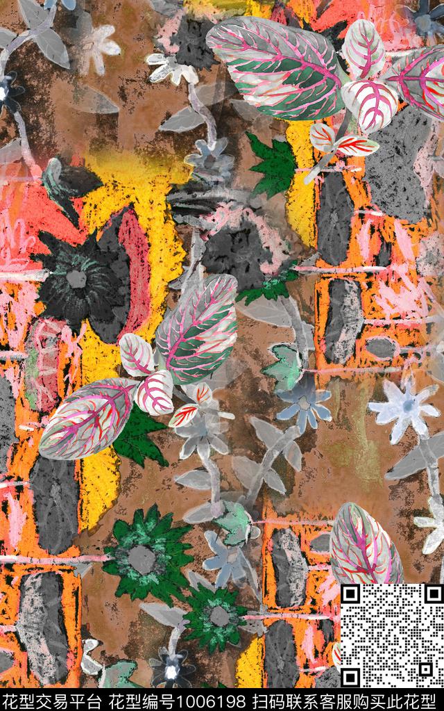 民族风线条笔触数码印花华亿平台下载（图片编号: 1006198） - 瓦栏（Walan）