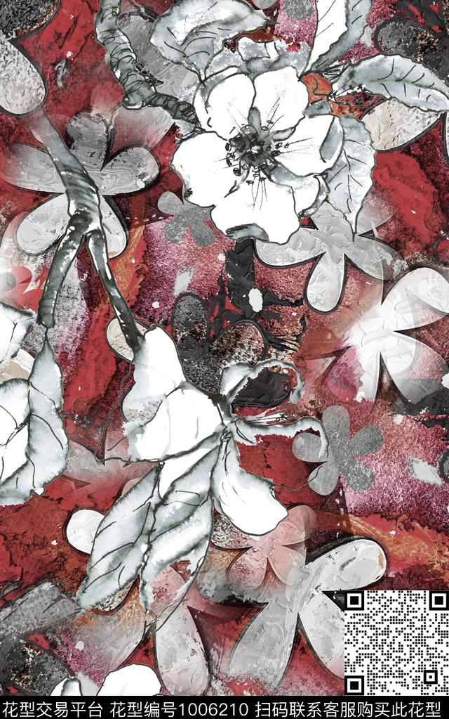 民族风线条笔触数码印花华亿平台下载（图片编号: 1006210） - 瓦栏（Walan）