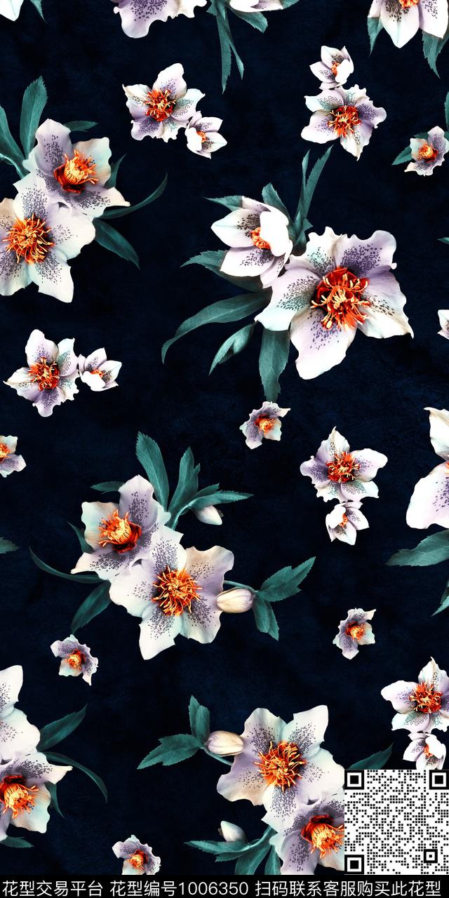 小碎花花卉女装数码印花华亿平台下载（图片编号: 1006350） - 瓦栏（Walan）