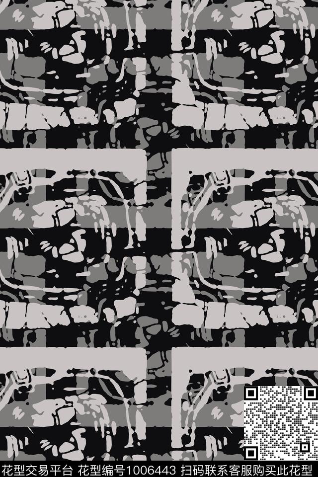 抽象手绘涂鸦图案男装休闲花卉传统印花华亿平台下载（图片编号: 1006443） - 瓦栏（Walan）