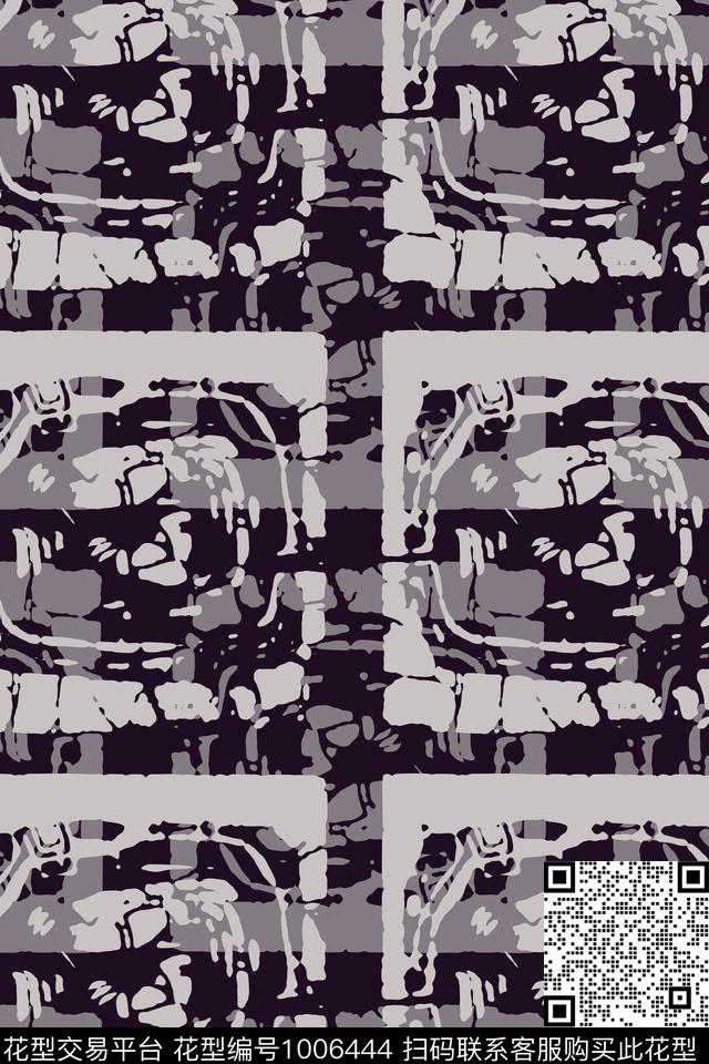 抽象手绘涂鸦图案男装休闲花卉传统印花华亿平台下载（图片编号: 1006444） - 瓦栏（Walan）