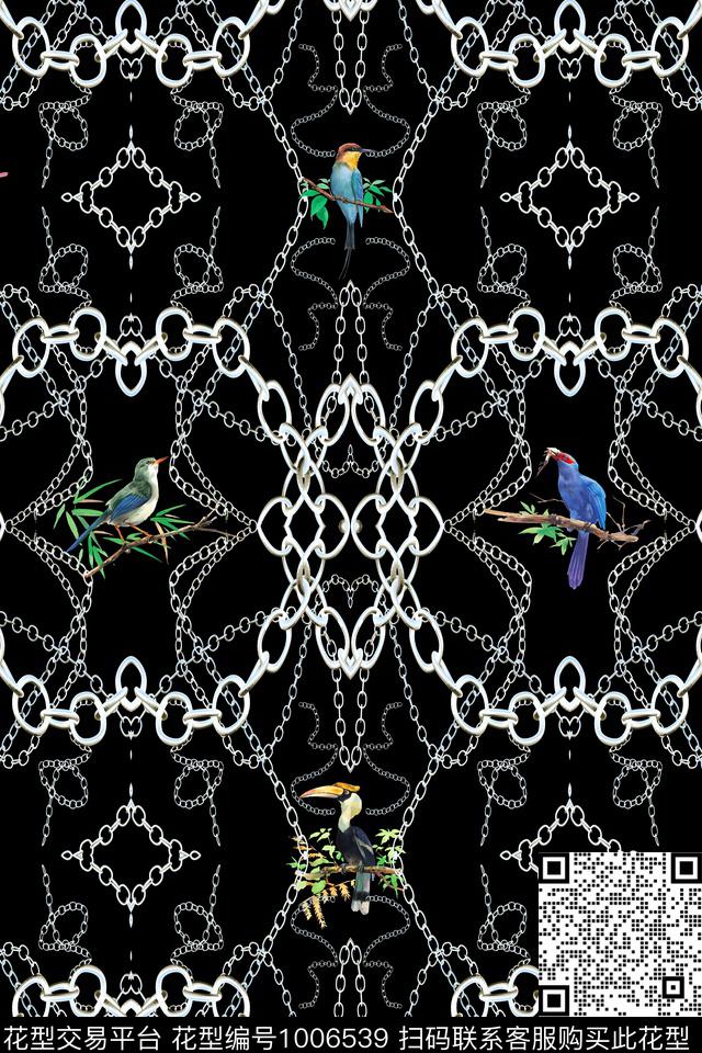 鸟链条男装数码印花华亿平台下载（图片编号: 1006539） - 瓦栏（Walan）