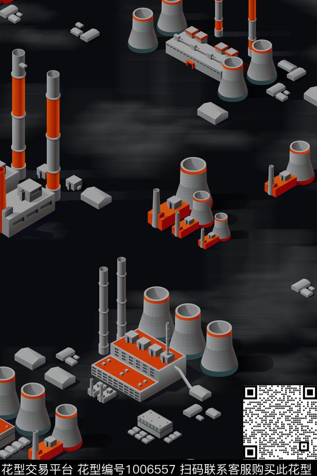 男装几何建筑模型数码印花华亿平台下载（图片编号: 1006557） - 瓦栏（Walan）