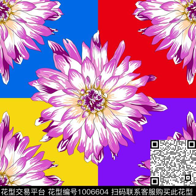 花卉年轻女性方巾传统印花华亿平台下载（图片编号: 1006604） - 瓦栏（Walan）