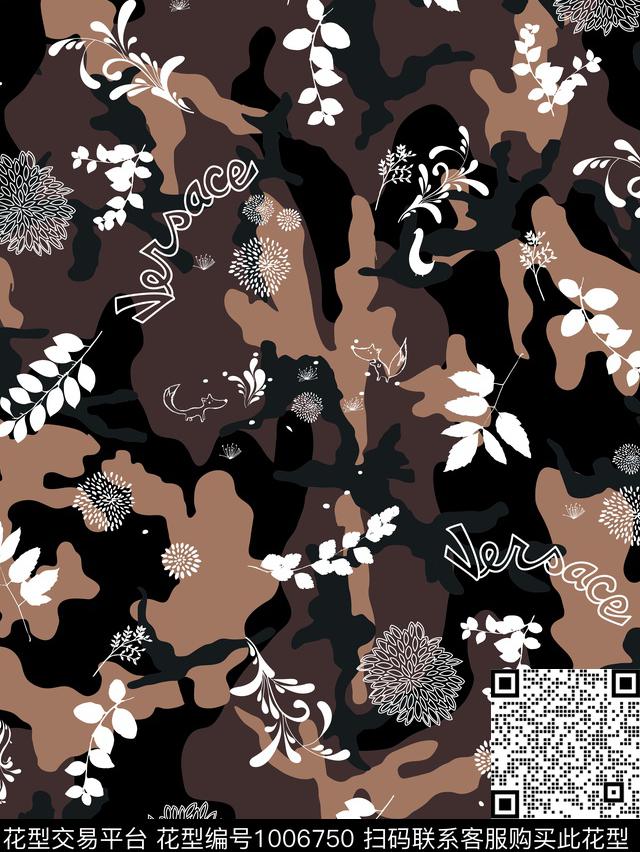 抽象几何大牌风数码印花华亿平台下载（图片编号: 1006750） - 瓦栏（Walan）