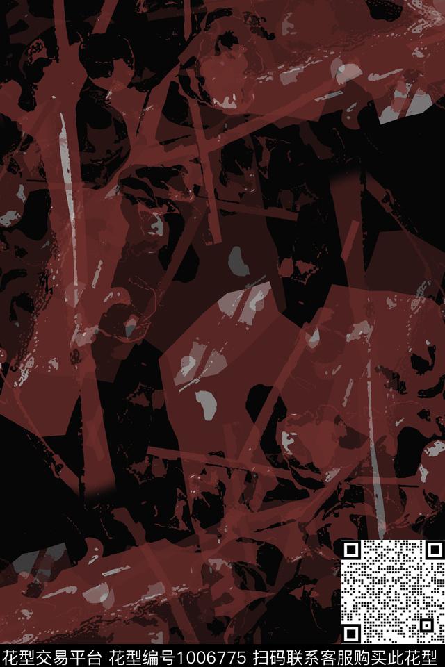 抽象花卉树枝抽象传统印花华亿平台下载（图片编号: 1006775） - 瓦栏（Walan）