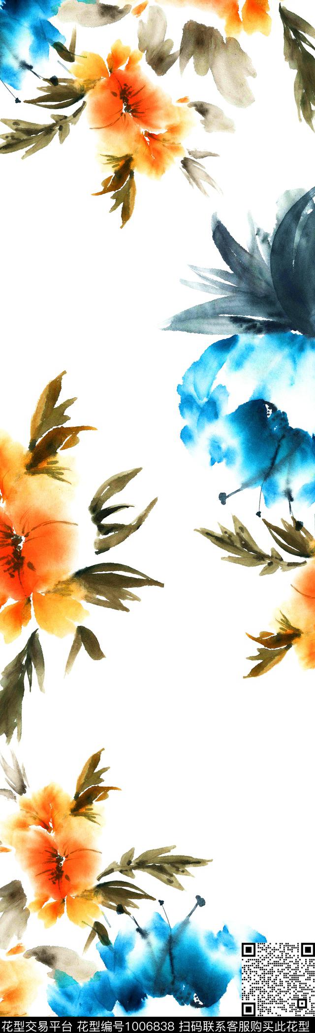 数码华亿平台围巾植物数码印花华亿平台下载（图片编号: 1006838） - 瓦栏（Walan）