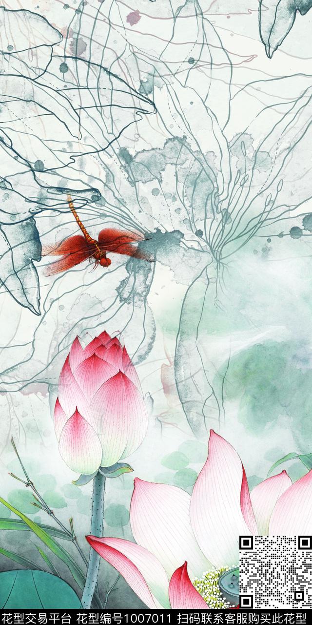 民族风花卉复古数码印花华亿平台下载（图片编号: 1007011） - 瓦栏（Walan）