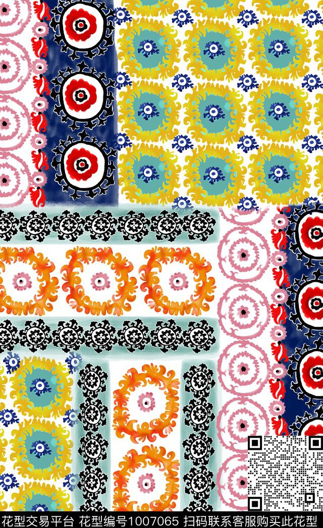 民族风长巾部落风传统印花华亿平台下载（图片编号: 1007065） - 瓦栏（Walan）