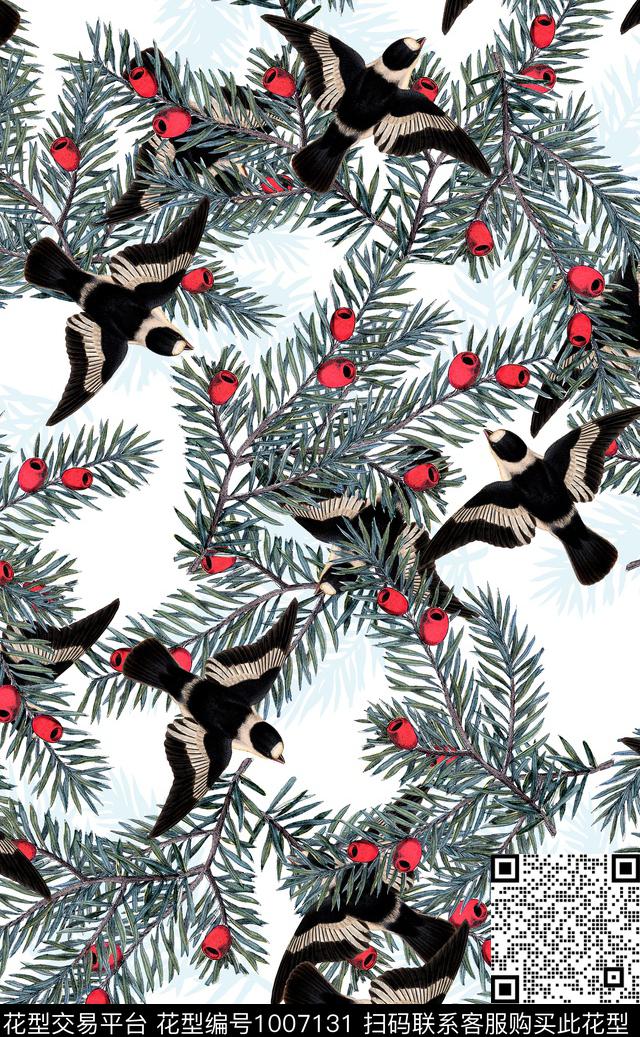 手绘花卉花卉大牌风数码印花华亿平台下载（图片编号: 1007131） - 瓦栏（Walan）