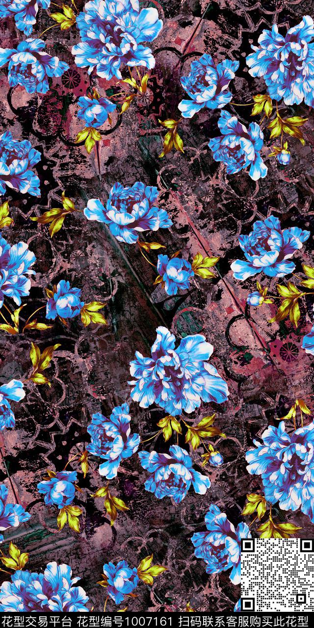 数码华亿平台花卉女装数码印花华亿平台下载（图片编号: 1007161） - 瓦栏（Walan）