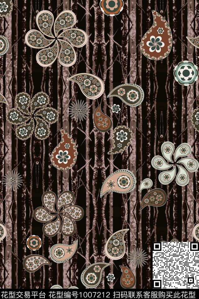 民族风女装佩斯利数码印花华亿平台下载（图片编号: 1007212） - 瓦栏（Walan）