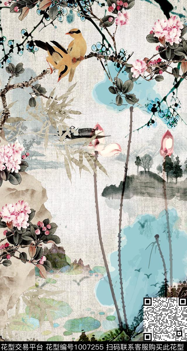 数码华亿平台花卉女装数码印花华亿平台下载（图片编号: 1007255） - 瓦栏（Walan）