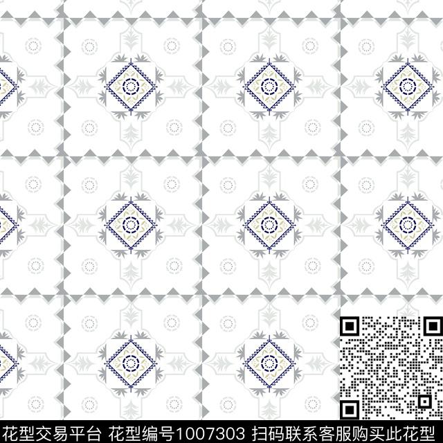 民族风几何潮牌传统印花华亿平台下载（图片编号: 1007303） - 瓦栏（Walan）