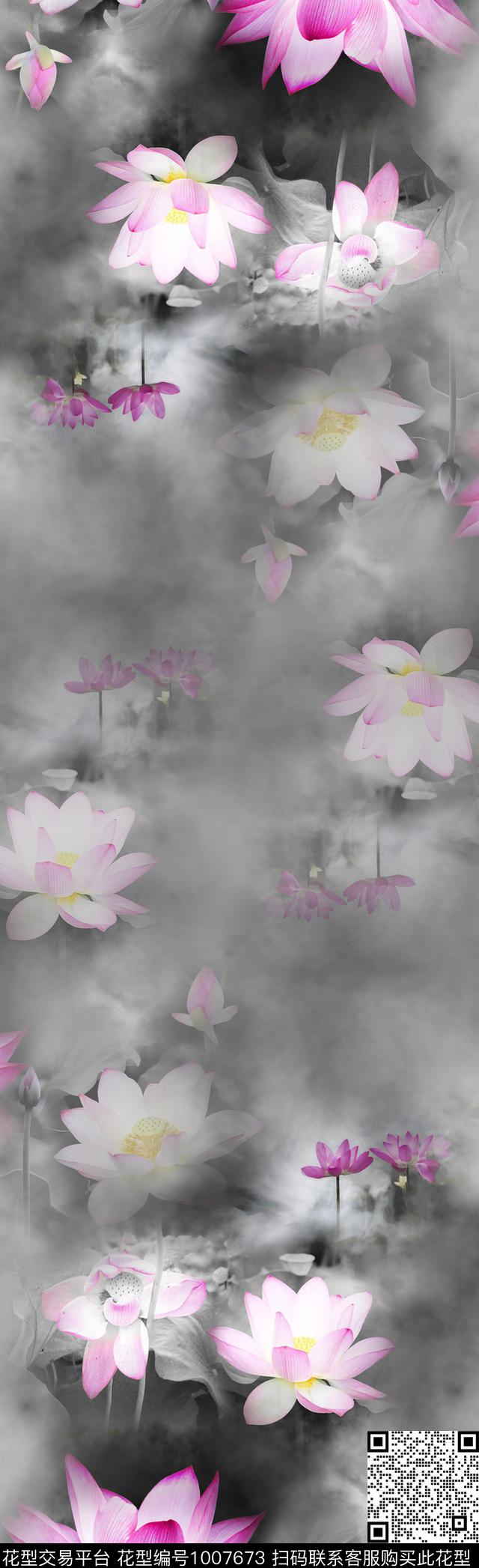 数码华亿平台围巾植物数码印花华亿平台下载（图片编号: 1007673） - 瓦栏（Walan）