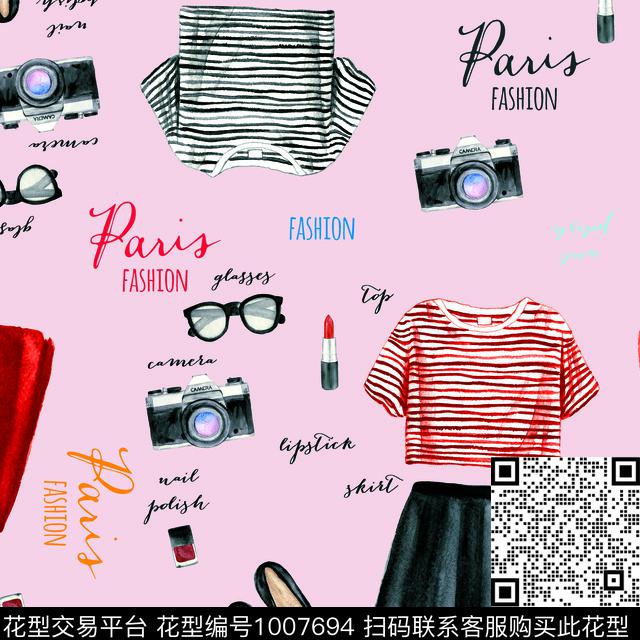 卡通抽象女装传统印花华亿平台下载（图片编号: 1007694） - 瓦栏（Walan）