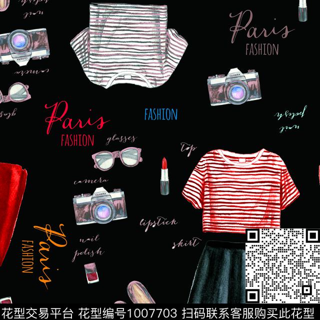 卡通抽象女装传统印花华亿平台下载（图片编号: 1007703） - 瓦栏（Walan）