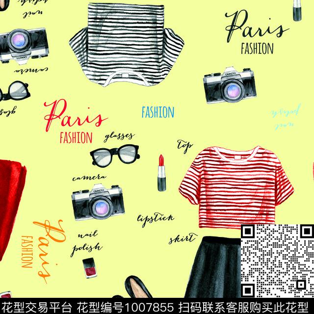 卡通抽象女装传统印花华亿平台下载（图片编号: 1007855） - 瓦栏（Walan）