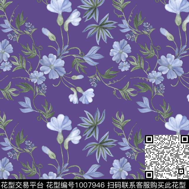 花卉女装真丝数码印花华亿平台下载（图片编号: 1007946） - 瓦栏（Walan）