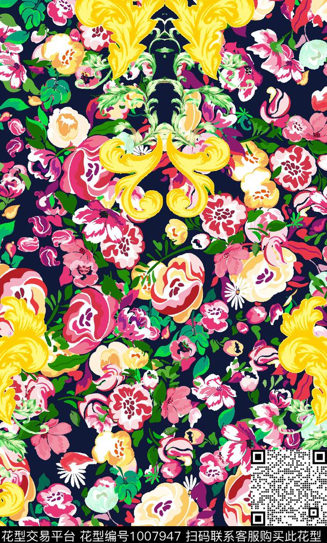 民族风小碎花佩斯利数码印花华亿平台下载（图片编号: 1007947） - 瓦栏（Walan）