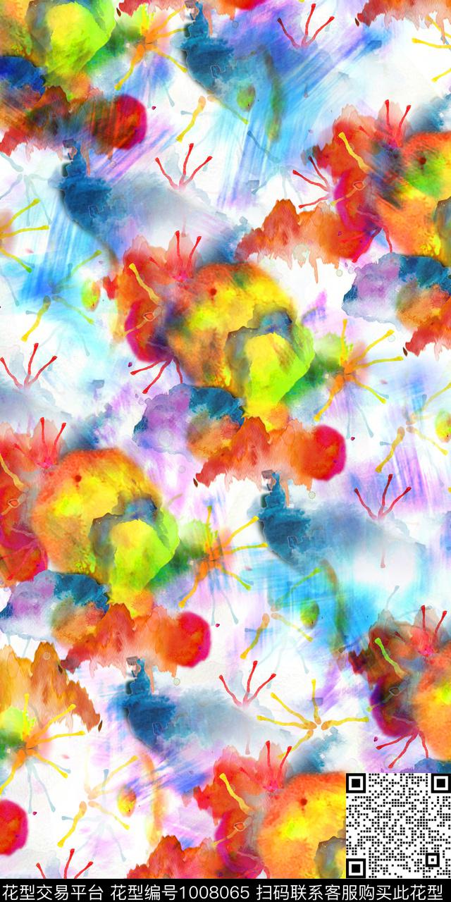 数码华亿平台抽象女装数码印花华亿平台下载（图片编号: 1008065） - 瓦栏（Walan）