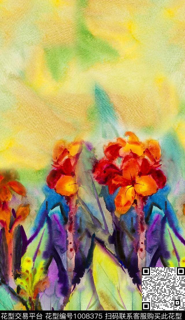 花卉定位花女装定位花数码印花华亿平台下载（图片编号: 1008375） - 瓦栏（Walan）