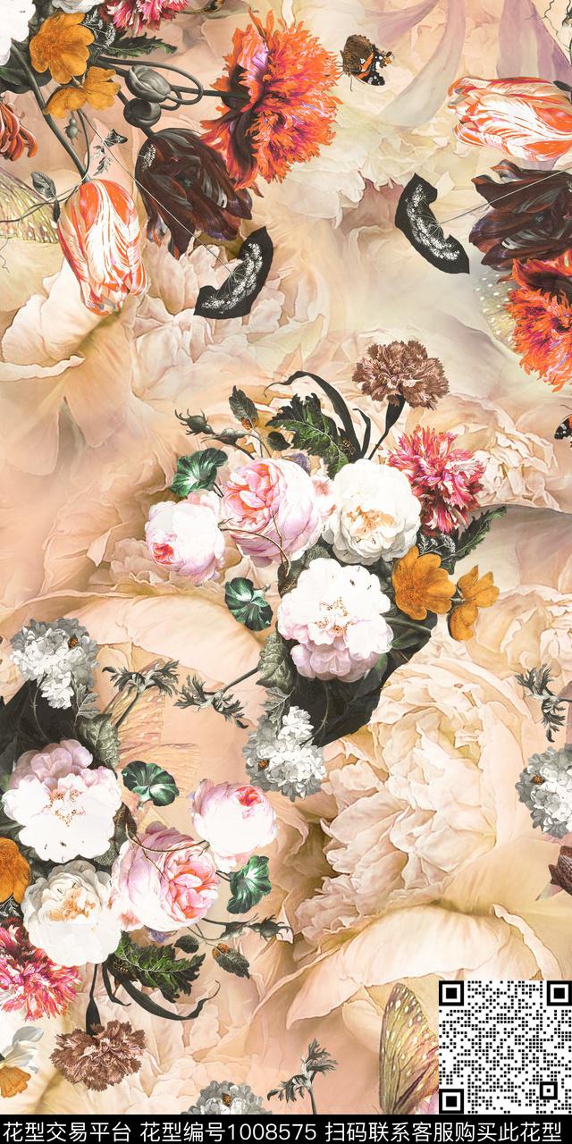 数码华亿平台花卉油画华亿平台数码印花华亿平台下载（图片编号: 1008575） - 瓦栏（Walan）